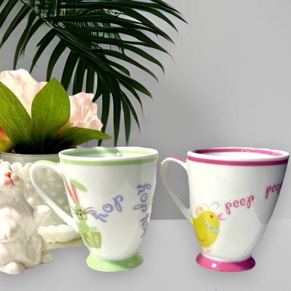 Starbucks 2007 Spring Bunny Hop & Chick Peep Coffee Cups 7 oz Easter Mugs Set 2 - Picture 14 of 15